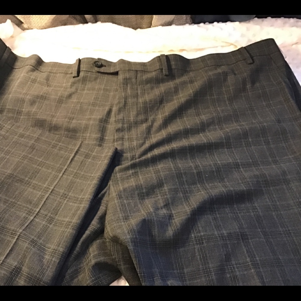 Men’s dress pants by Shaquille O Neal dark grey plaid